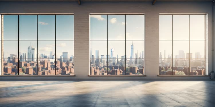 View of New York City skyline from inside a modern high-rise property, symbolizing connectivity solutions for property management.